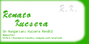 renato kucsera business card